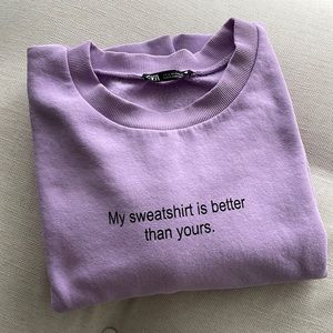 Zara purple sweatshirt